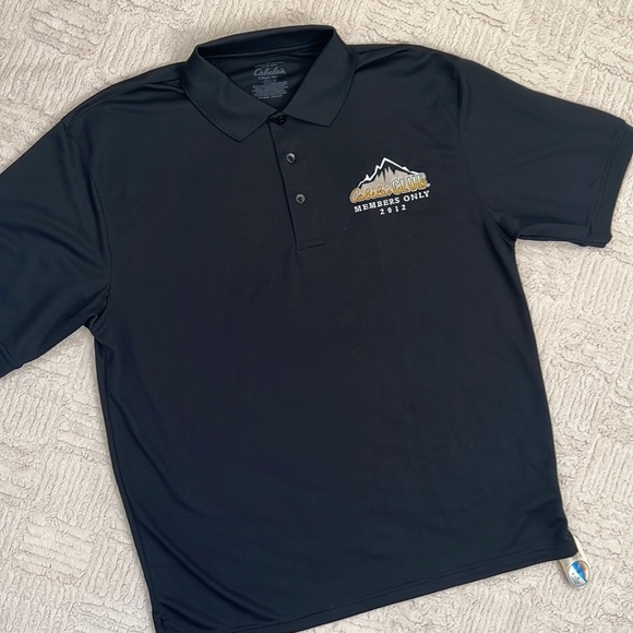 Cabela’s Club Members Only 2012 black polo shirt, new with tags, Size Large - Picture 8 of 16